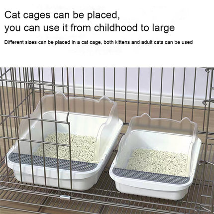 Semi-closed Cat-ear Baffle Cat Litter Basin Deodorization Cat Toilet, Small Size, Large Size - DealBuddy
