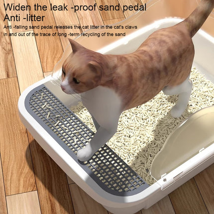 Semi-closed Cat-ear Baffle Cat Litter Basin Deodorization Cat Toilet, Small Size, Large Size - DealBuddy