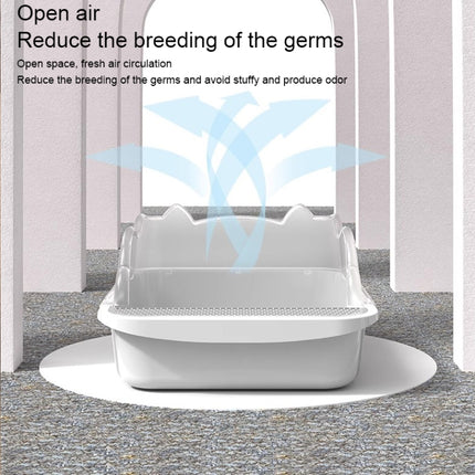 Semi-closed Cat-ear Baffle Cat Litter Basin Deodorization Cat Toilet, Small Size, Large Size - DealBuddy