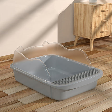 Semi-closed Cat-ear Baffle Cat Litter Basin Deodorization Cat Toilet, Small Size, Large Size - DealBuddy