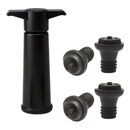Red Wine Vacuum Pump Freshener Silicone Wine Stopper Set, Black Pump 4-stopper Box - DealBuddy