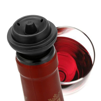 Red Wine Vacuum Pump Freshener Silicone Wine Stopper Set, Black Pump 4-stopper Box - DealBuddy