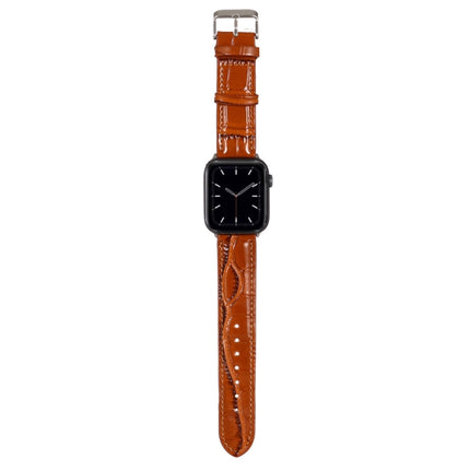 Crocodile Texture Leather Wrist Strap, For Apple Watch Series 7 45mm / 6 & SE & 5 & 4 44mm / 3 & 2 & 1 42mm, For Apple Watch Ultra 49mm / Series 8&7 45mm / SE 2&6&SE&5&4 44mm / 3&2&1 42mm, For Apple Watch Series 8&7 41mm / SE 2&6&SE&5&4 40mm / 3&2&1 38... - DealBuddy