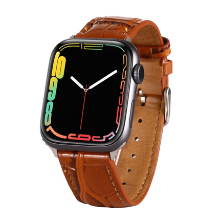 Crocodile Texture Leather Wrist Strap, For Apple Watch Series 7 45mm / 6 & SE & 5 & 4 44mm / 3 & 2 & 1 42mm, For Apple Watch Ultra 49mm / Series 8&7 45mm / SE 2&6&SE&5&4 44mm / 3&2&1 42mm, For Apple Watch Series 8&7 41mm / SE 2&6&SE&5&4 40mm / 3&2&1 38... - DealBuddy