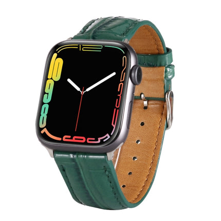 Crocodile Texture Leather Wrist Strap, For Apple Watch Series 7 45mm / 6 & SE & 5 & 4 44mm / 3 & 2 & 1 42mm, For Apple Watch Ultra 49mm / Series 8&7 45mm / SE 2&6&SE&5&4 44mm / 3&2&1 42mm, For Apple Watch Series 8&7 41mm / SE 2&6&SE&5&4 40mm / 3&2&1 38... - DealBuddy