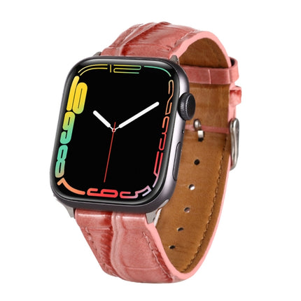 Crocodile Texture Leather Wrist Strap, For Apple Watch Series 7 45mm / 6 & SE & 5 & 4 44mm / 3 & 2 & 1 42mm, For Apple Watch Ultra 49mm / Series 8&7 45mm / SE 2&6&SE&5&4 44mm / 3&2&1 42mm, For Apple Watch Series 8&7 41mm / SE 2&6&SE&5&4 40mm / 3&2&1 38... - DealBuddy