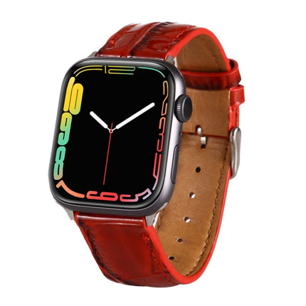 Crocodile Texture Leather Wrist Strap, For Apple Watch Series 7 45mm / 6 & SE & 5 & 4 44mm / 3 & 2 & 1 42mm, For Apple Watch Ultra 49mm / Series 8&7 45mm / SE 2&6&SE&5&4 44mm / 3&2&1 42mm, For Apple Watch Series 8&7 41mm / SE 2&6&SE&5&4 40mm / 3&2&1 38... - DealBuddy