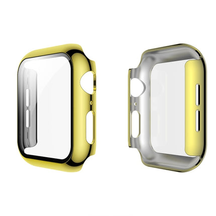 Electroplated PC Case + Tempered Film Integrated Protective Cover, For Apple Watch Series 3 & 2 & 1 38mm, For Apple Watch Series 3 & 2 & 1  42mm, For Apple Watch Series 5 & 4 40mm, For Apple Watch Series 5 & 4 44mm - DealBuddy