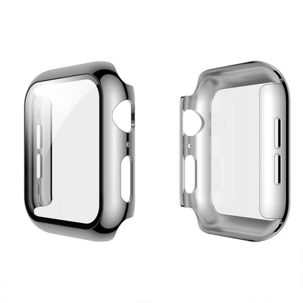 Electroplated PC Case + Tempered Film Integrated Protective Cover, For Apple Watch Series 3 & 2 & 1 38mm, For Apple Watch Series 3 & 2 & 1  42mm, For Apple Watch Series 5 & 4 40mm, For Apple Watch Series 5 & 4 44mm - DealBuddy