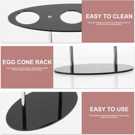 YX035 Acrylic Ice Cream Cone Rack Ice Cream Display Stand