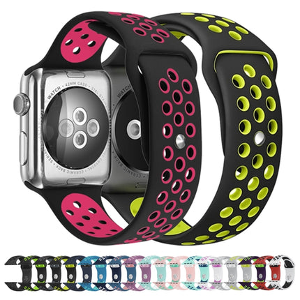 Sport Silicone Watchband Standard Edition, For Apple Watch Series 8&7 41mm / SE 2&6&SE&5&4 40mm / 3&2&1 38mm - DealBuddy