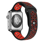 For Apple Watch Ultra 49mm / Series 8&7 45mm / SE 2&6&SE&5&4 44mm / 3&2&1 42mm / Black Red
