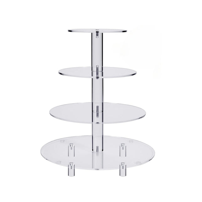 YX064 4 Tier Acrylic Circular Cupcake Stand