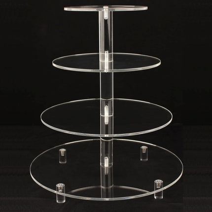 YX064 4 Tier Acrylic Circular Cupcake Stand