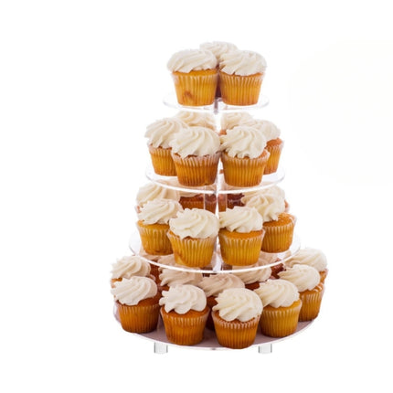 YX064 4 Tier Acrylic Circular Cupcake Stand
