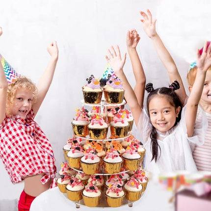 YX064 4 Tier Acrylic Circular Cupcake Stand