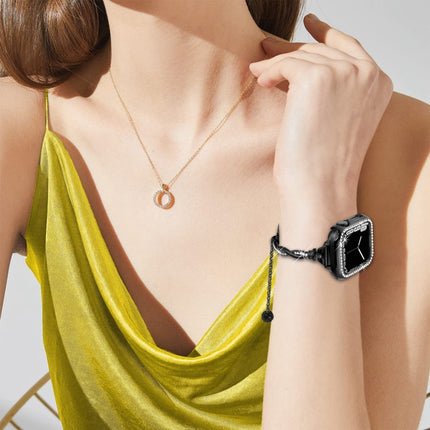 Twist Bracelet Diamond Metal Watch Band