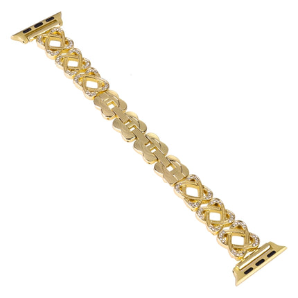 Hearts Crossed Diamond Metal Watch Band, For Apple Watch Series 4 44mm, For Apple Watch Series 4 40mm, For Apple Watch Series 3 38mm, For Apple Watch Series 3 42mm, For Apple Watch Series 2 42mm, For Apple Watch Series 2 38mm, For Apple Watch 42mm     ... - DealBuddy