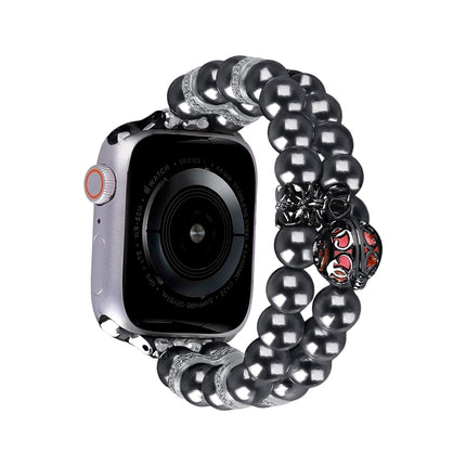 Beaded Dual Row Pearl Bracelet Watch Band