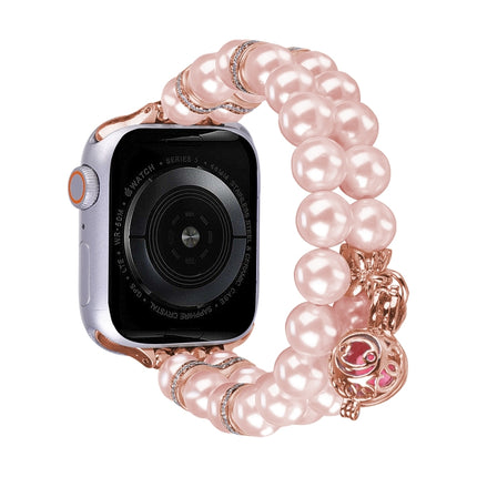 Beaded Dual Row Pearl Bracelet Watch Band