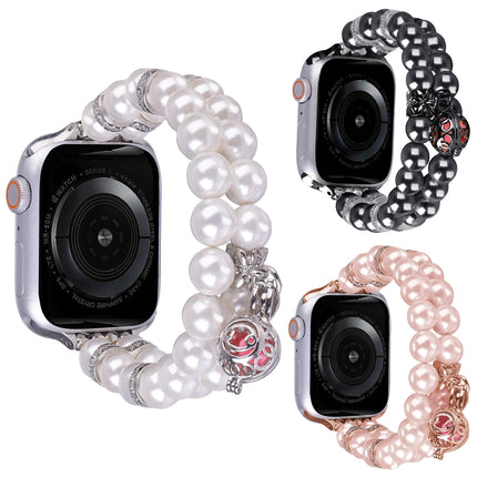 Beaded Dual Row Pearl Bracelet Watch Band
