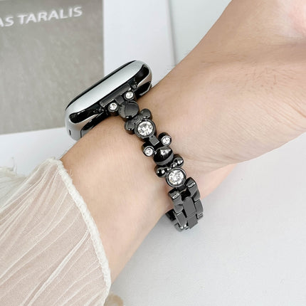Metal Diamond Bear Chain Watch Band