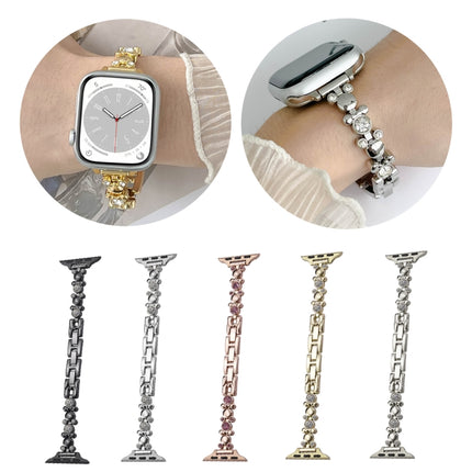 Metal Diamond Bear Chain Watch Band