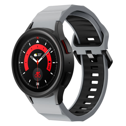 Wave Texture Two Color Silicone Watch Band, For Samsung Galaxy Watch 6 - DealBuddy