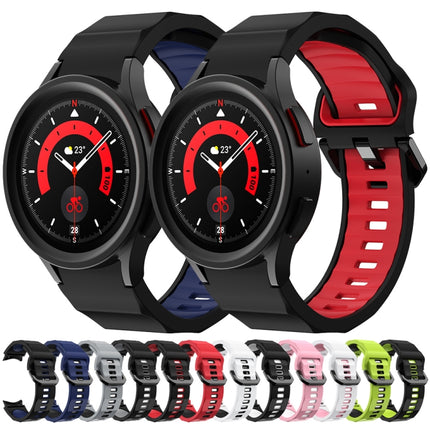 Wave Texture Two Color Silicone Watch Band, For Samsung Galaxy Watch 6 - DealBuddy