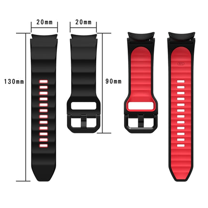 Wave Texture Two Color Silicone Watch Band, For Samsung Galaxy Watch 6 - DealBuddy