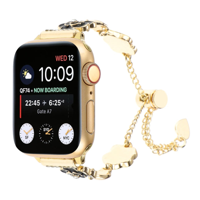 Camellia Metal Chain Bracelet Watch Band, For Apple Watch SE 2023 44mm, For Apple Watch SE 2023 40mm, For Apple Watch Ultra 2 49mm, For Apple Watch Series 9 45mm, For Apple Watch Series 9 41mm, For Apple Watch Ultra 49mm, For Apple Watch Series 8 41mm ... - DealBuddy