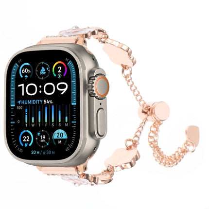 Camellia Metal Chain Bracelet Watch Band, For Apple Watch SE 2023 44mm, For Apple Watch SE 2023 40mm, For Apple Watch Ultra 2 49mm, For Apple Watch Series 9 45mm, For Apple Watch Series 9 41mm, For Apple Watch Ultra 49mm, For Apple Watch Series 8 41mm ... - DealBuddy