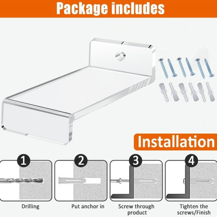 YX075 6pcs / Set Acrylic Storage Rack Anime Ornaments Wall Mounted Display Bracket
