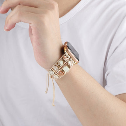 Hexagonal Stones Drawstring Chain Watch Band