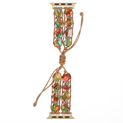 Hexagonal Stones Drawstring Chain Watch Band