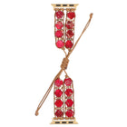 Hexagonal Stones Drawstring Chain Watch Band