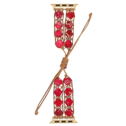 Hexagonal Stones Drawstring Chain Watch Band