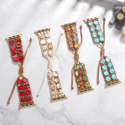 Hexagonal Stones Drawstring Chain Watch Band