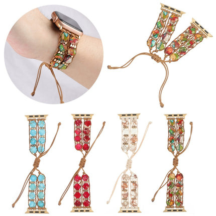 Hexagonal Stones Drawstring Chain Watch Band, For Apple Watch 42mm, For Apple Watch 38mm - DealBuddy
