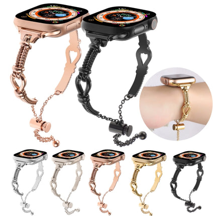 Twist Metal Bracelet Chain Watch Band, For Apple Watch SE 2022 44mm, For Apple Watch Series 7 41mm, For Apple Watch Series 7 45mm, For Apple Watch SE 40mm, For Apple Watch SE 44mm, For Apple Watch Series 6 40mm, For Apple Watch Series 6 44mm           ... - DealBuddy