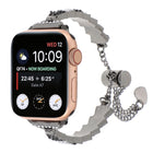 Shell Beads Chain Bracelet Metal Watch Band, For Apple Watch SE 2023 44mm, For Apple Watch SE 2023 40mm, For Apple Watch Ultra 2 49mm, For Apple Watch Series 9 45mm, For Apple Watch Series 9 41mm, For Apple Watch Ultra 49mm, For Apple Watch Series 8 41...