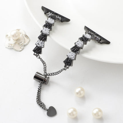 Shell Beads Chain Bracelet Metal Watch Band, For Apple Watch SE 2023 44mm, For Apple Watch SE 2023 40mm, For Apple Watch Ultra 2 49mm, For Apple Watch Series 9 45mm, For Apple Watch Series 9 41mm, For Apple Watch Ultra 49mm, For Apple Watch Series 8 41...
