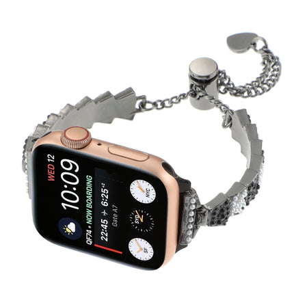 Shell Beads Chain Bracelet Metal Watch Band, For Apple Watch SE 2023 44mm, For Apple Watch SE 2023 40mm, For Apple Watch Ultra 2 49mm, For Apple Watch Series 9 45mm, For Apple Watch Series 9 41mm, For Apple Watch Ultra 49mm, For Apple Watch Series 8 41...