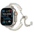 For Apple Watch Ultra 49mm / Beige White Silver
