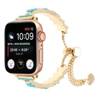 Shell Beads Chain Bracelet Metal Watch Band, For Apple Watch 42mm, For Apple Watch 38mm - DealBuddy