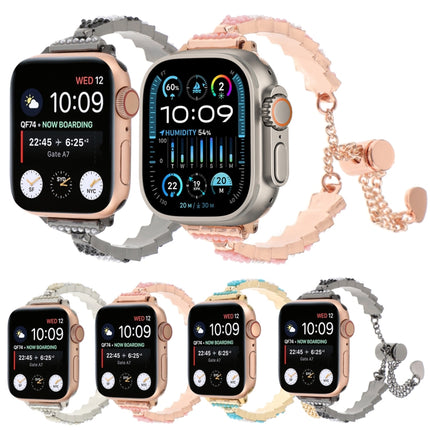 Shell Beads Chain Bracelet Metal Watch Band, For Apple Watch 42mm, For Apple Watch 38mm - DealBuddy