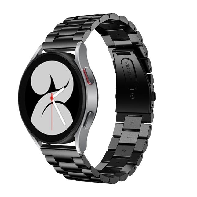 Flat Head Three-bead Stainless Steel Watch Band