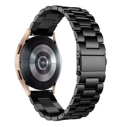 Flat Head Three-bead Stainless Steel Watch Band