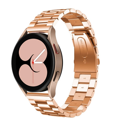 Flat Head Three-bead Stainless Steel Watch Band