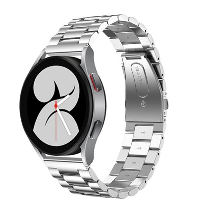 Flat Head Three-bead Stainless Steel Watch Band